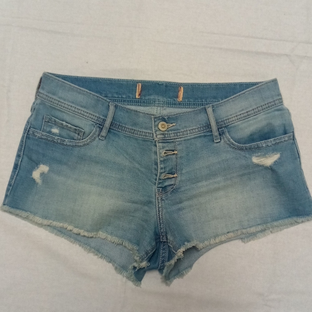 Hollister Blue jean short shorts F1000 12